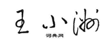 駱恆光王小洲草書個性簽名怎么寫