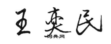 駱恆光王奕民行書個性簽名怎么寫