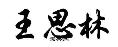 胡問遂王思林行書個性簽名怎么寫