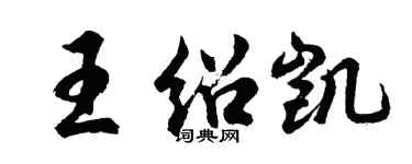 胡問遂王紹凱行書個性簽名怎么寫