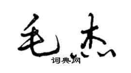 曾慶福毛傑行書個性簽名怎么寫