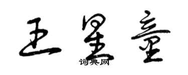 曾慶福王星童草書個性簽名怎么寫