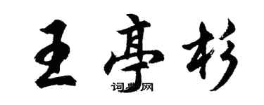 胡問遂王亭杉行書個性簽名怎么寫