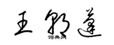 梁錦英王朝蓬草書個性簽名怎么寫