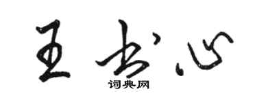 駱恆光王書心行書個性簽名怎么寫