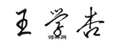 駱恆光王學杏行書個性簽名怎么寫