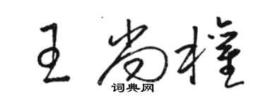 駱恆光王尚權草書個性簽名怎么寫