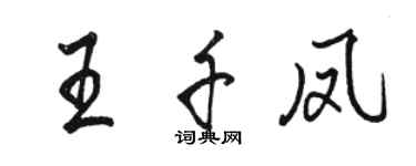 駱恆光王千鳳行書個性簽名怎么寫
