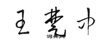駱恆光王楚中草書個性簽名怎么寫