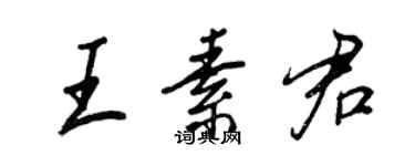 王正良王素君行書個性簽名怎么寫