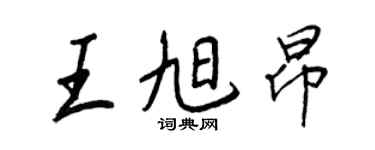 王正良王旭昂行書個性簽名怎么寫