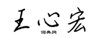 王正良王心宏行書個性簽名怎么寫