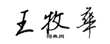 王正良王牧華行書個性簽名怎么寫