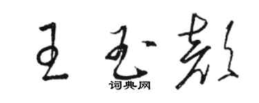 駱恆光王玉顏草書個性簽名怎么寫