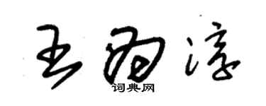 朱錫榮王為淳草書個性簽名怎么寫