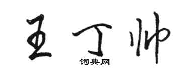 駱恆光王丁帥行書個性簽名怎么寫