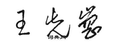 駱恆光王先崗草書個性簽名怎么寫