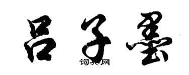 胡問遂呂子墨行書個性簽名怎么寫
