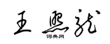 梁錦英王照龍草書個性簽名怎么寫