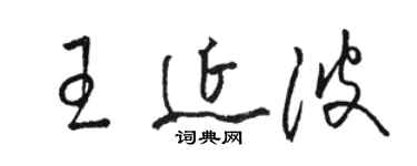 駱恆光王延波草書個性簽名怎么寫