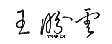 駱恆光王盼雲草書個性簽名怎么寫