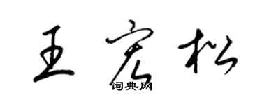 梁錦英王宏松草書個性簽名怎么寫