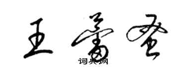梁錦英王蕾蚤草書個性簽名怎么寫