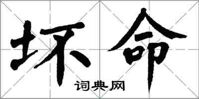 翁闓運壞命楷書怎么寫