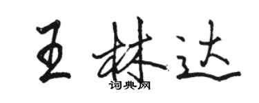 駱恆光王林達行書個性簽名怎么寫