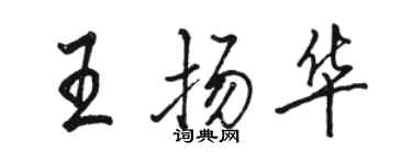 駱恆光王揚華行書個性簽名怎么寫