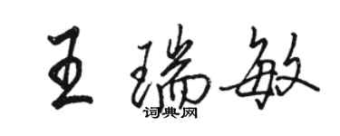 駱恆光王瑞敏行書個性簽名怎么寫
