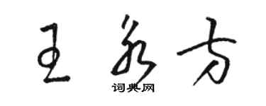 駱恆光王永方草書個性簽名怎么寫