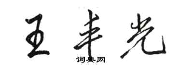 駱恆光王豐光行書個性簽名怎么寫