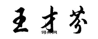 胡問遂王才芬行書個性簽名怎么寫