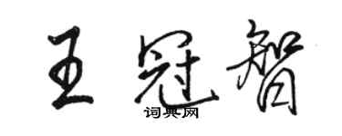 駱恆光王冠智行書個性簽名怎么寫