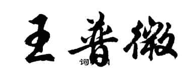 胡問遂王普微行書個性簽名怎么寫