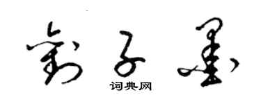 梁錦英劉子墨草書個性簽名怎么寫