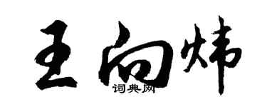 胡問遂王向煒行書個性簽名怎么寫