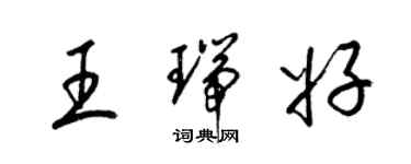 梁錦英王瑞好草書個性簽名怎么寫