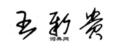 朱錫榮王新貴草書個性簽名怎么寫