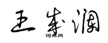 曾慶福王成瀾草書個性簽名怎么寫