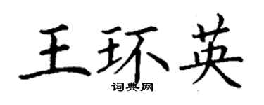 丁謙王環英楷書個性簽名怎么寫