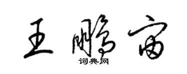 梁錦英王鵬宙草書個性簽名怎么寫