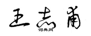 曾慶福王志甫草書個性簽名怎么寫