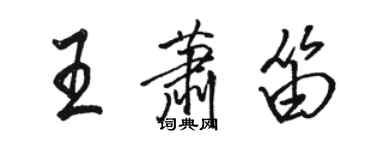 駱恆光王蕭笛行書個性簽名怎么寫