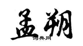 胡問遂孟朔行書個性簽名怎么寫