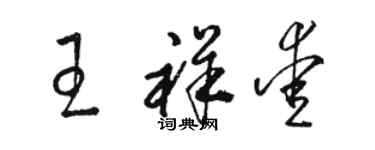 駱恆光王祥愛草書個性簽名怎么寫