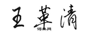 駱恆光王革清行書個性簽名怎么寫