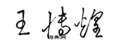 駱恆光王博煌草書個性簽名怎么寫