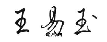 駱恆光王易玉行書個性簽名怎么寫